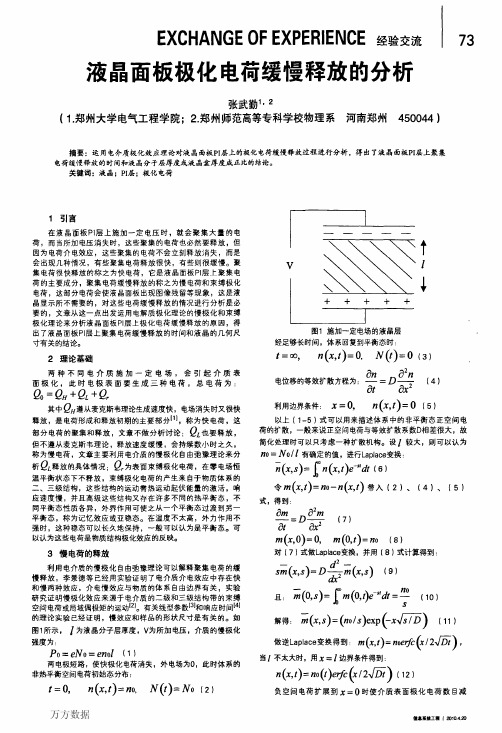 液晶面板极化电荷缓慢释放的分析