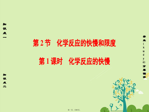 高中化学第2章化学键化学反应与能量第2节化学反应的快慢和限(第1课时)化学反应的快慢课件鲁科版必修2