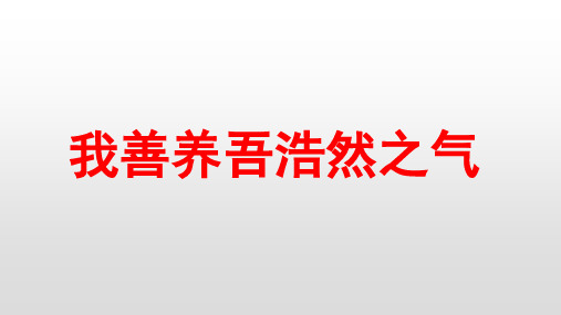 2020—2021学年苏教版高中语文选修《论语》《孟子》选读 )《我善养吾浩然之气》课件41张