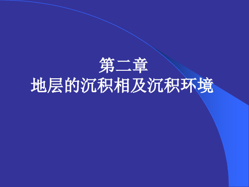 地史地层学课件——第二章 地层的沉积相及沉积环境