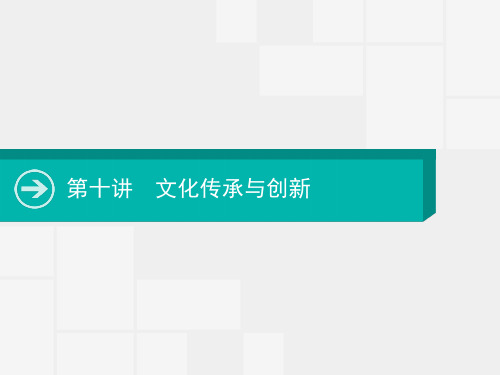 高考政治一轮复习课件第十讲文化传承与创新