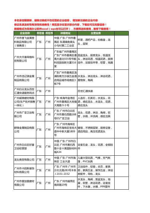 新版广东省广州龙头工商企业公司商家名录名单联系方式大全297家