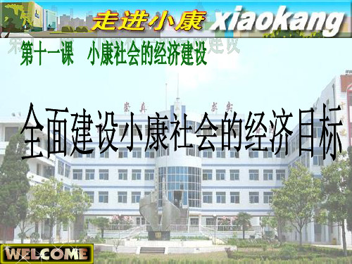 111全面建设小康社会的经济目标ppt