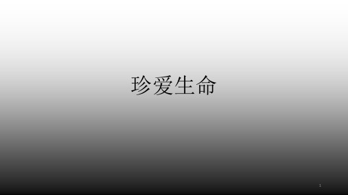 六年级心理健康教育课件-珍爱生命 全国通用(共15张PPT)