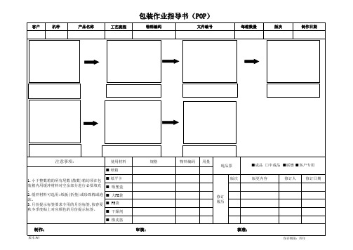 POP包装作业指导书[空白模板]