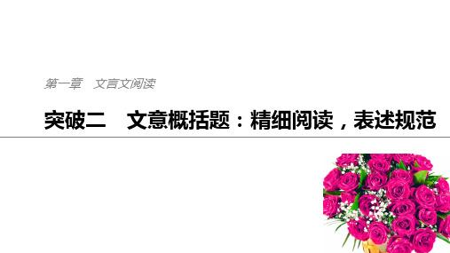 2019高考语文江苏版考前90天二轮复习实用ppt课件：第一章文言文阅读突破二