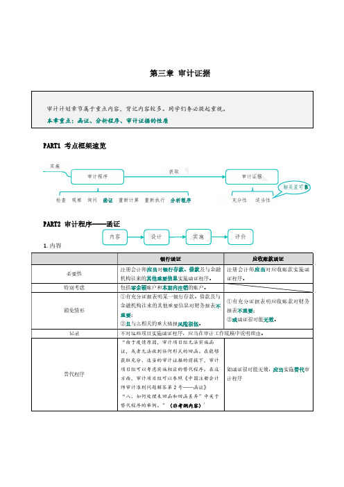 审计知识点第三章审计证据