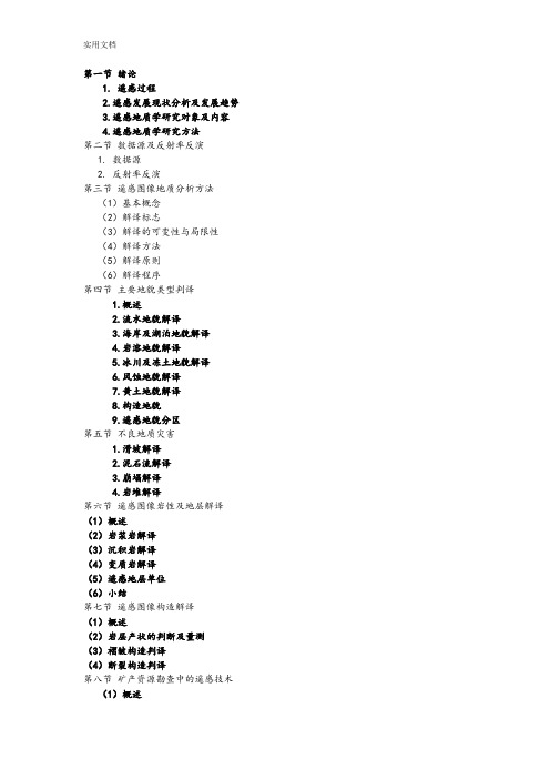 遥感地质学复习资料