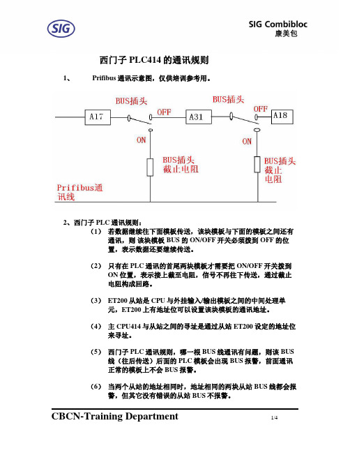 西门子PLC通讯规则及BUS线故障查找