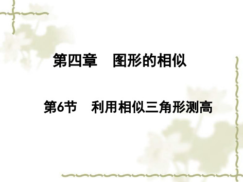 九年级数学利用相似三角形测高ppt优秀课件