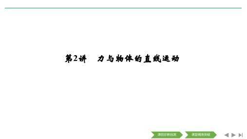 2020届二轮复习 专题一 第2讲 力与物体的直线运动 课件(56张)(浙江专用)