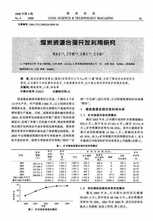 煤炭资源合理开发利用研究