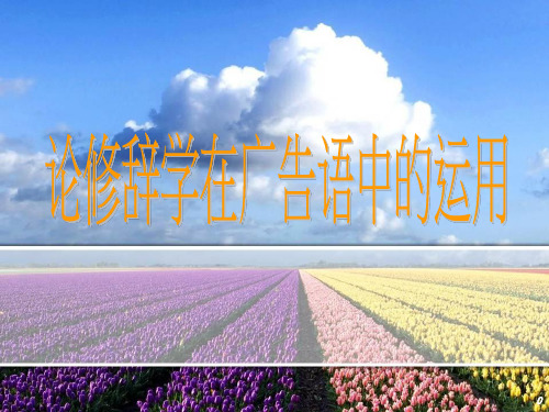 修辞在广告语中的运用(PPT30页)