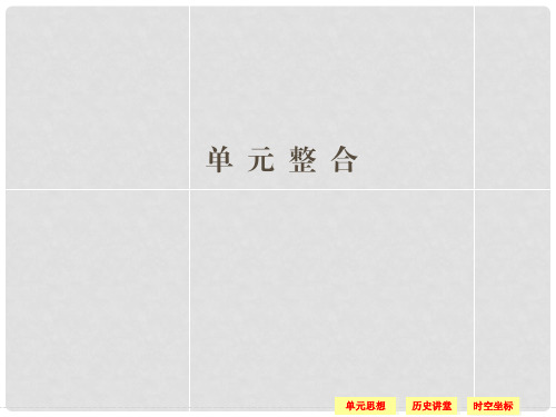 高考历史总复习 第四单元 马克思主义的产生、发展与中国新民主主义革命单元整合课件 岳麓版必修1