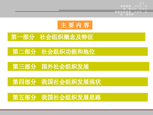 国内外社会组织发展现状状10