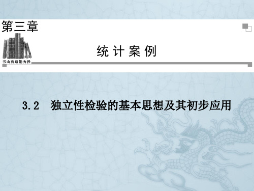 高中数学人教A版选修2-3同步辅导与检测3.2独立性检验的基本思想及其初步应用