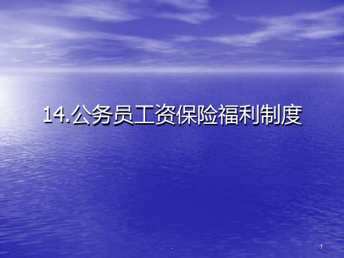 公务员工资保险福利制度PPT课件