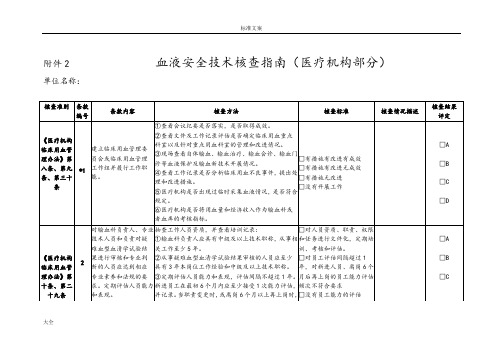 血液安全系统技术核查指南设计最终版9.17