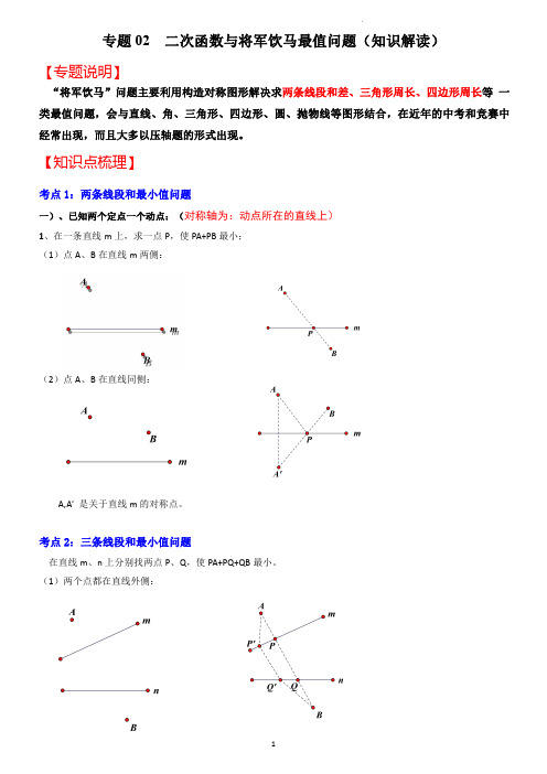 专题02  二次函数与将军饮马最值问题(知识解读)(老师版)