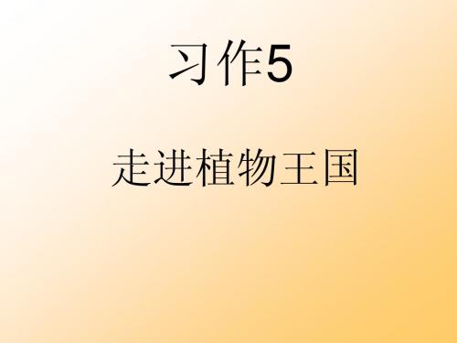 苏教版四年级下册习作5