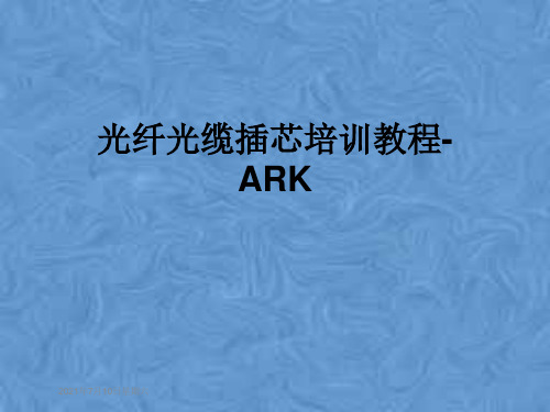 光纤光缆插芯培训教程-ARK