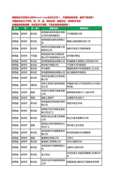 2020新版陕西省宝鸡市工程造价有限公司工商企业公司商家名录名单黄页联系电话号码地址大全1349家