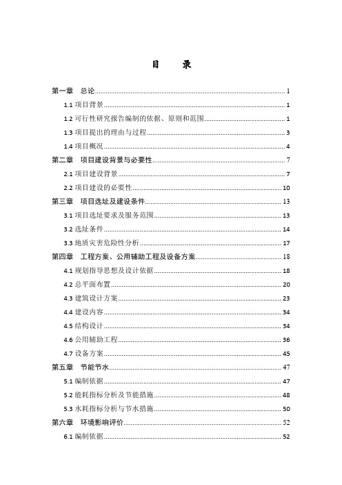 私立医院建设项目可行性研究报告