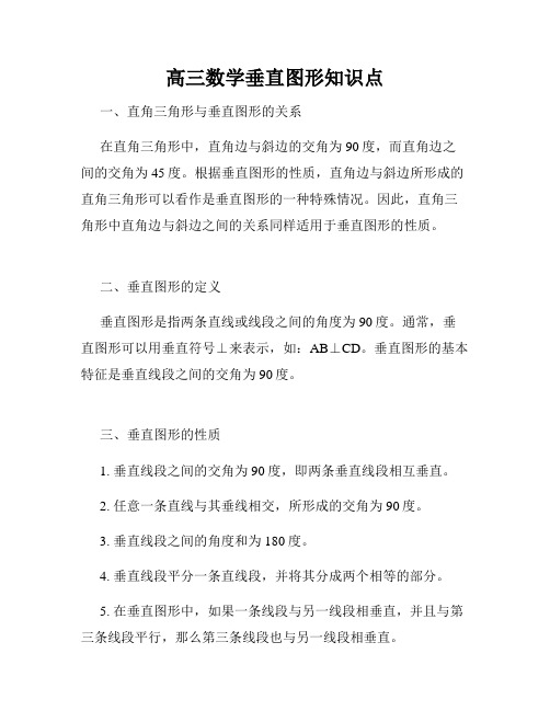 高三数学垂直图形知识点