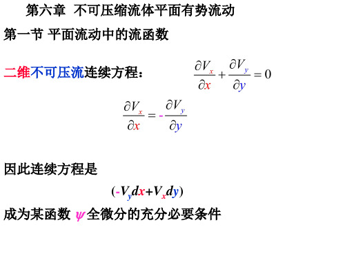 《工程流体力学》第六章  不可压缩流体平面有势流动