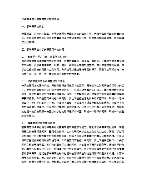 思维导图在小学英语复习中的作用