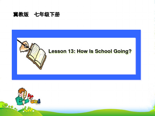 冀教版七年级英语下册 Unit 3 lesson14：Jenny's School Life课件