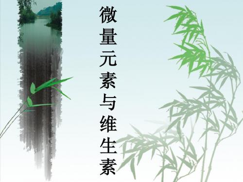 微量元素与维生素