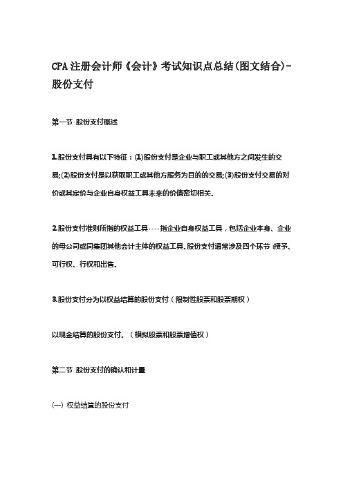 CPA注册会计师《会计》考试知识点总结(图文结合)-股份支付