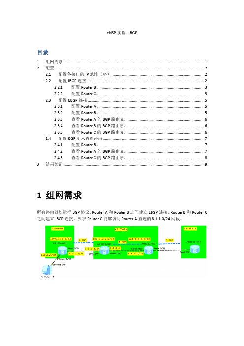 eNSP实验：BGP