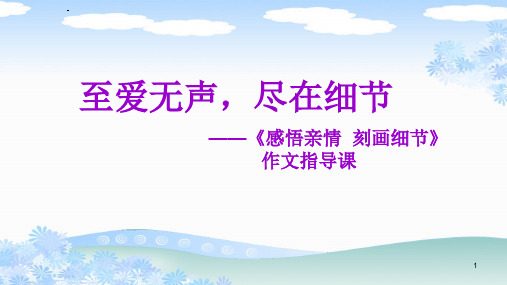 至爱无声,尽在细节课件(共13张)部编版语文七年级下册