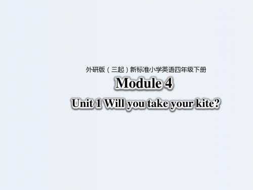 四年级下册英语课件-Module 4 Unit 1 Will you take your kite-外研社三起