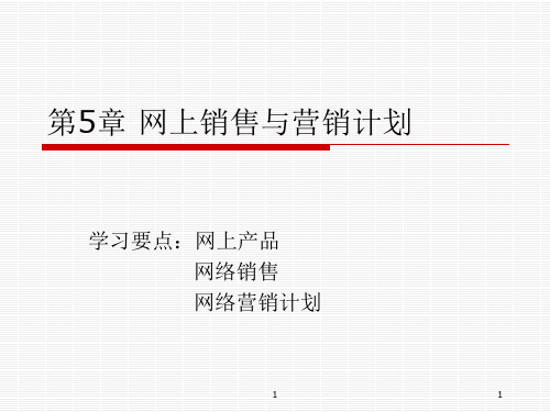 网上销售与营销计划培训课件