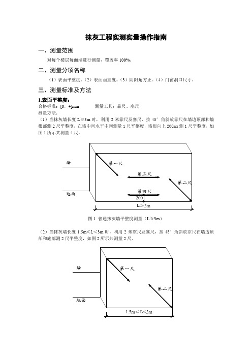 抹灰工程实测实量操作指南