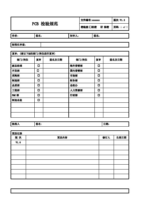 PCB检验规范