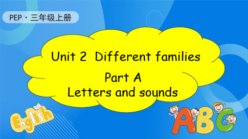 人教版PEP小学英语三年级上册Unit 2 A Letters and sounds核心素养课件