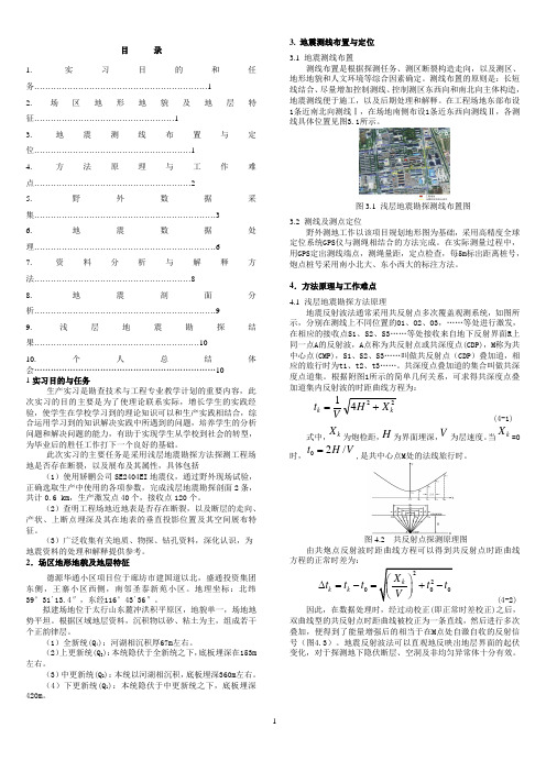 地震勘探实习报告