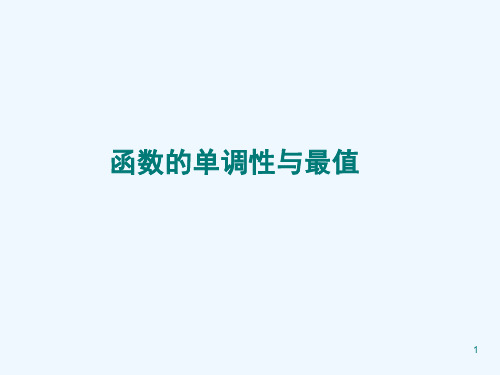 高中数学：《函数的单调性与最值》教学讲解课件