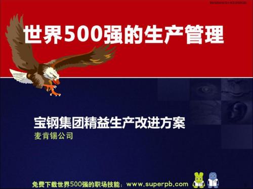 世界500强的生产管理 麦肯锡—宝钢集团精益生产改善方案-精选文档