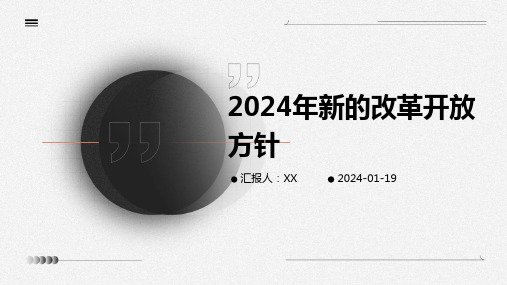 2024年新的改革开放方针