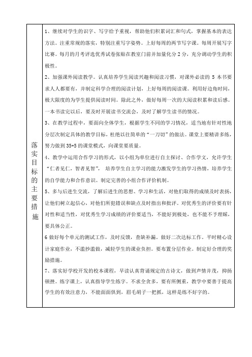 改进教学的具体措施