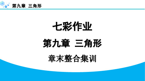 七年级下册冀教版数学【练习】第九章章末整合集训