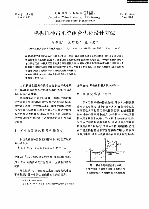 隔振抗冲击系统组合优化设计方法