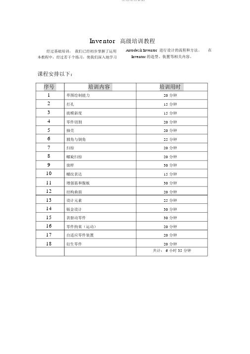 Inventor高级培训教程