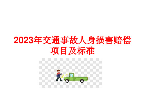 2023年交通事故人身损害赔偿项目及标准