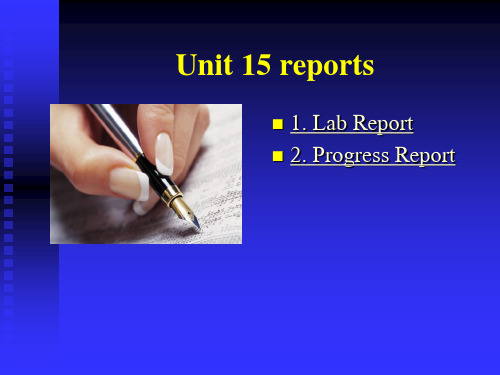 学术英语写作Unit8reports